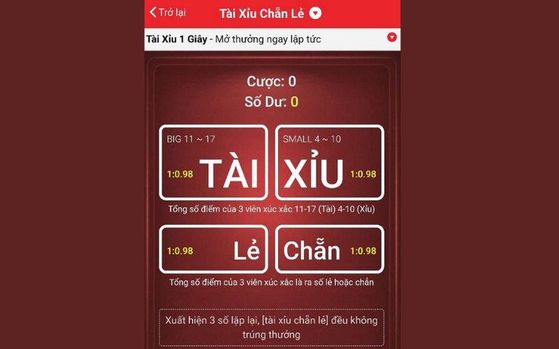 Hướng dẫn cách cá cược chẵn lẻ tài xỉu